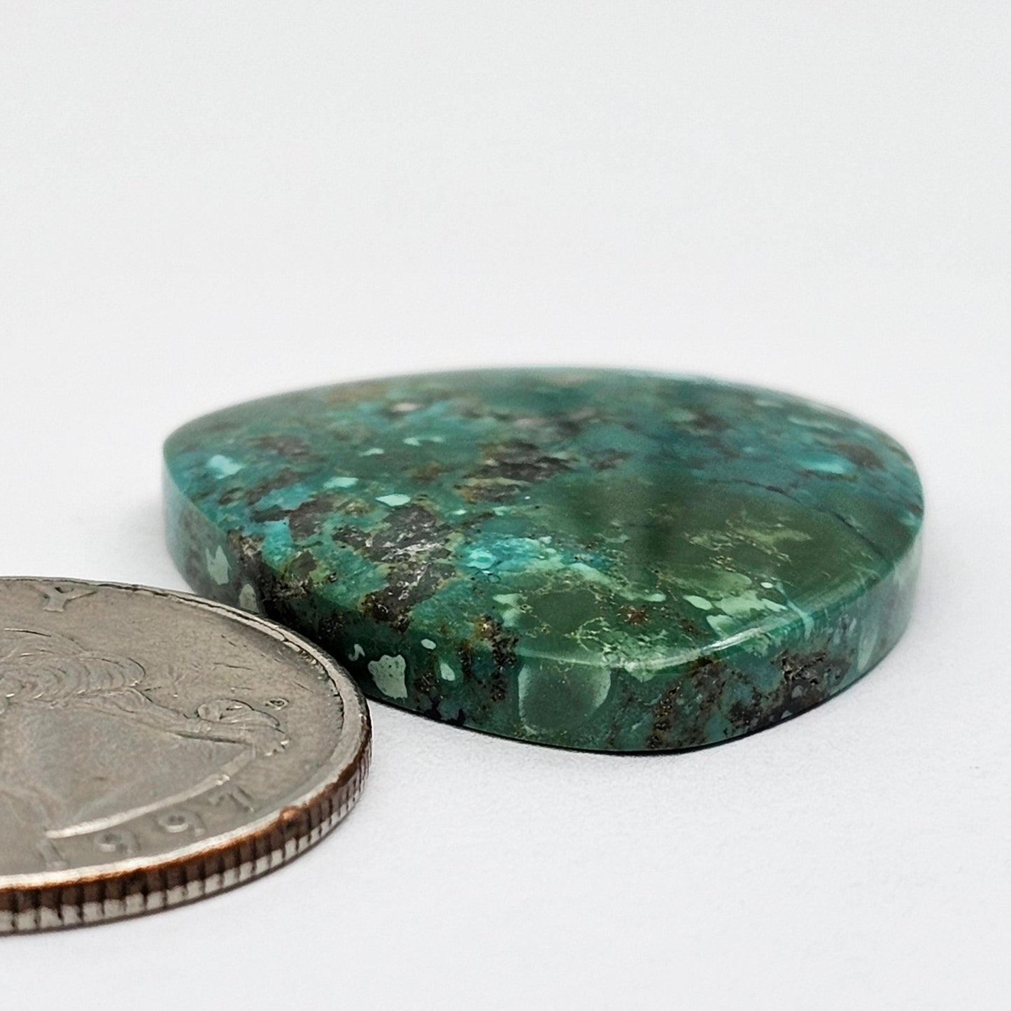 Cloud Mountain Turquoise Cabochon Large