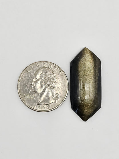 Golden Obsidian Long Diamond Cabochon