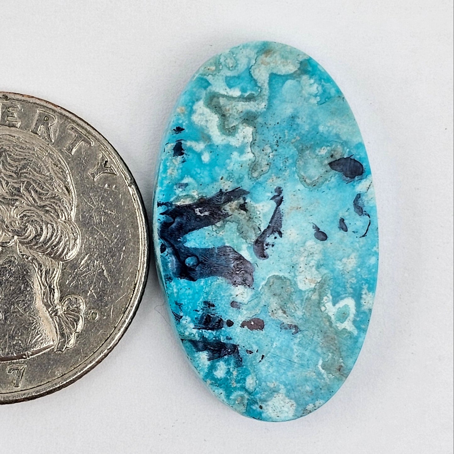 Cloud Mountain Turquoise Cabochon Large