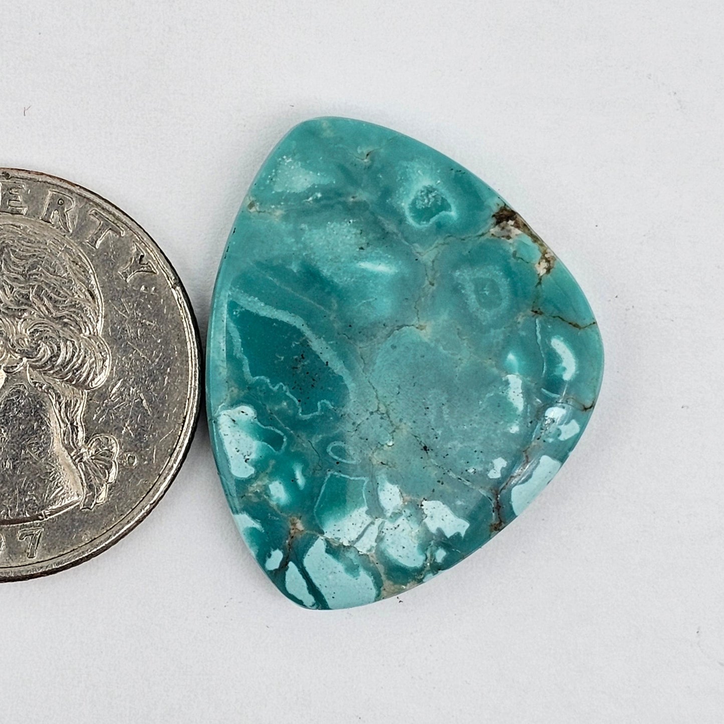 Cloud Mountain Turquoise Cabochon Large