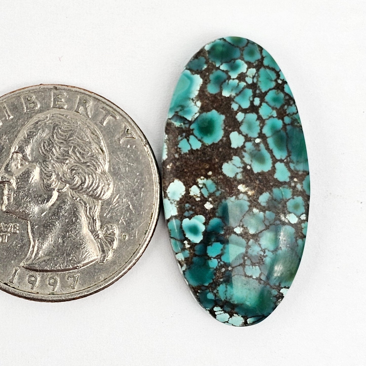 Cloud Mountain Turquoise Cabochon Large