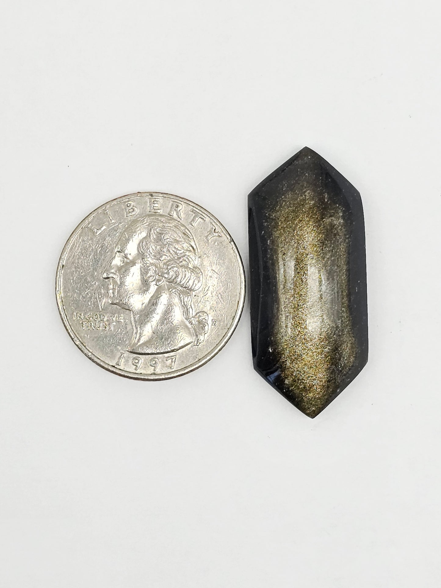Golden Obsidian Long Diamond Cabochon