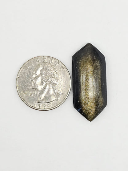 Golden Obsidian Long Diamond Cabochon