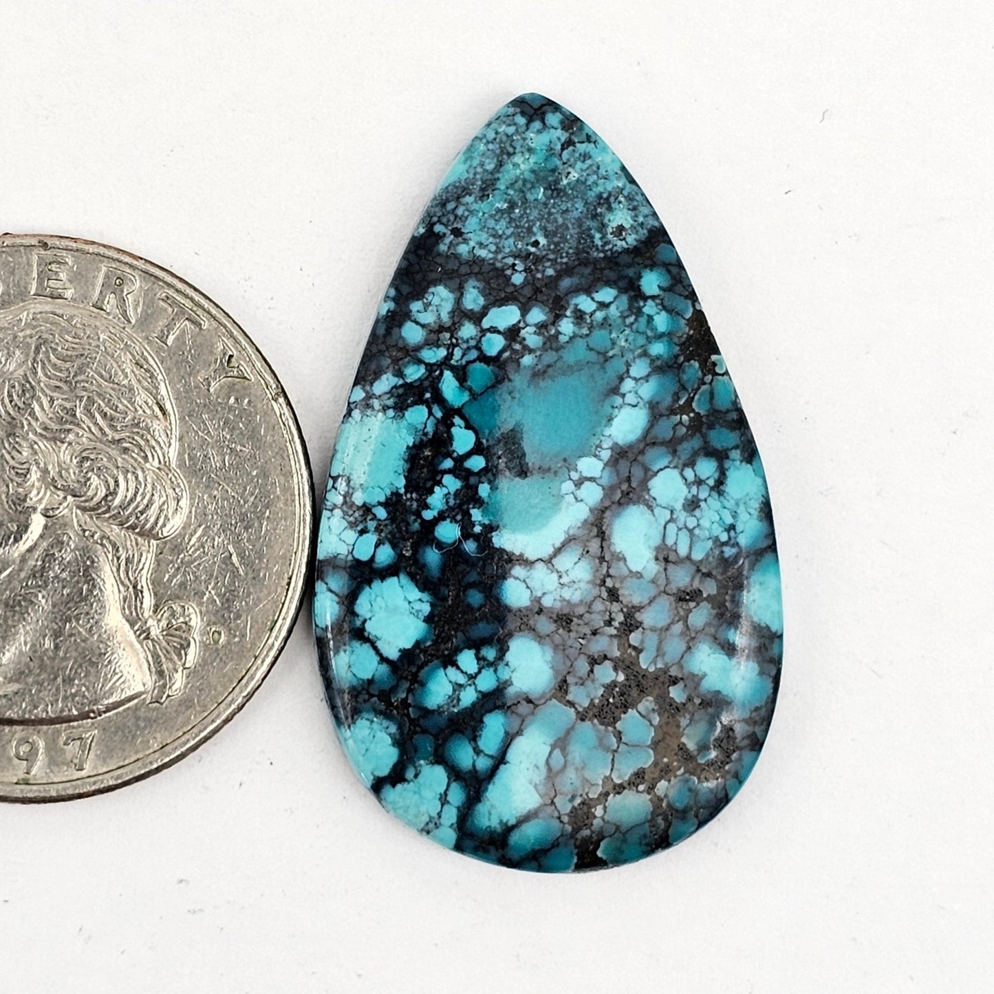 Cloud Mountain Turquoise Cabochon Large