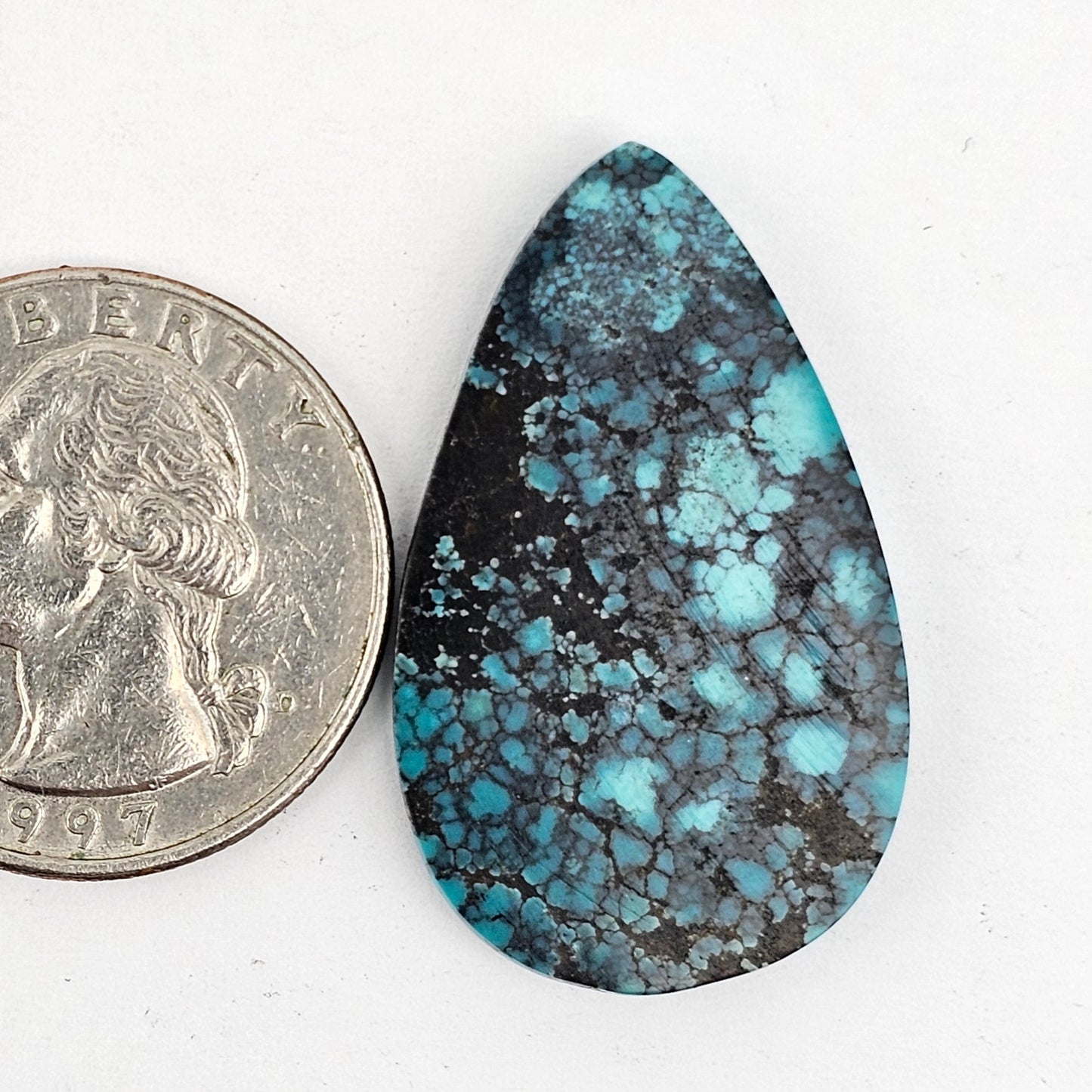 Cloud Mountain Turquoise Cabochon Large