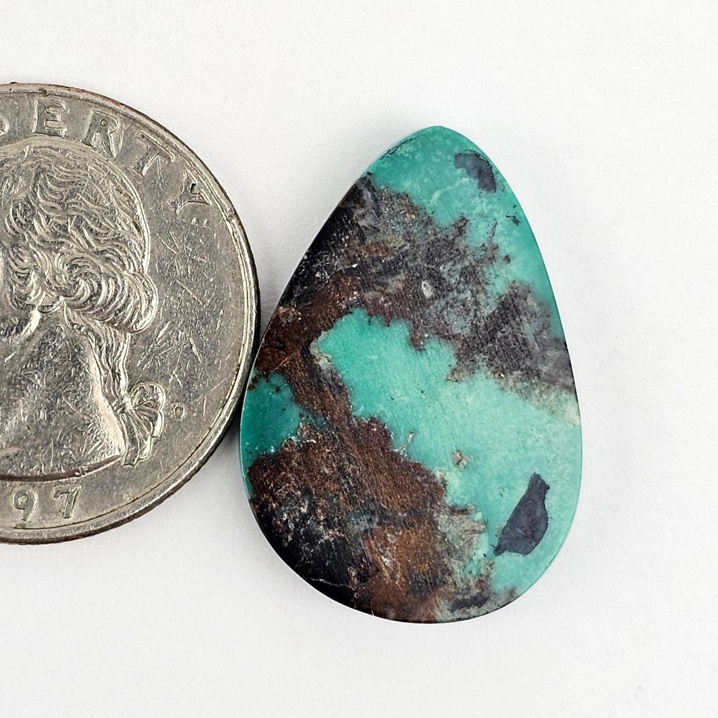 Cloud Mountain Turquoise Cabochon Large