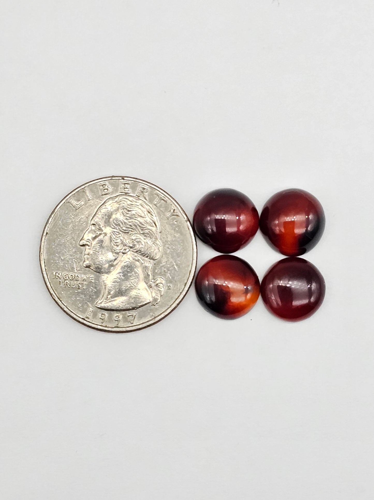 Amber authentic cabochon pair lot