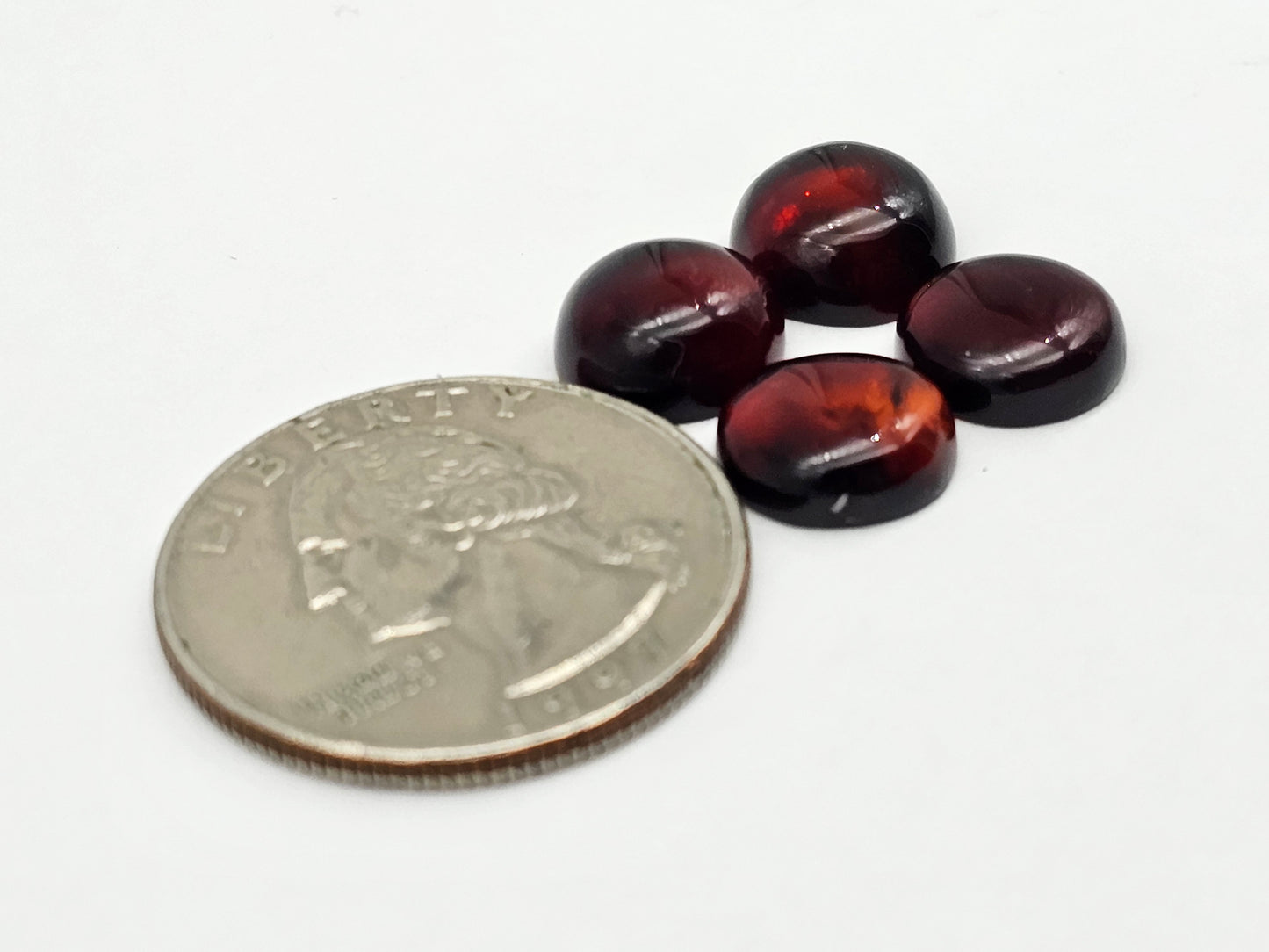 Amber authentic cabochon pair lot