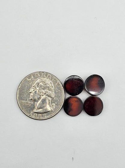 Amber authentic cabochon pair lot