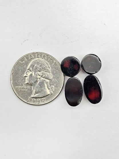 Amber authentic cabochon pair lot