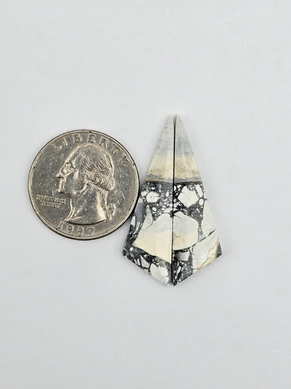 Maligano Jasper cabochon pair