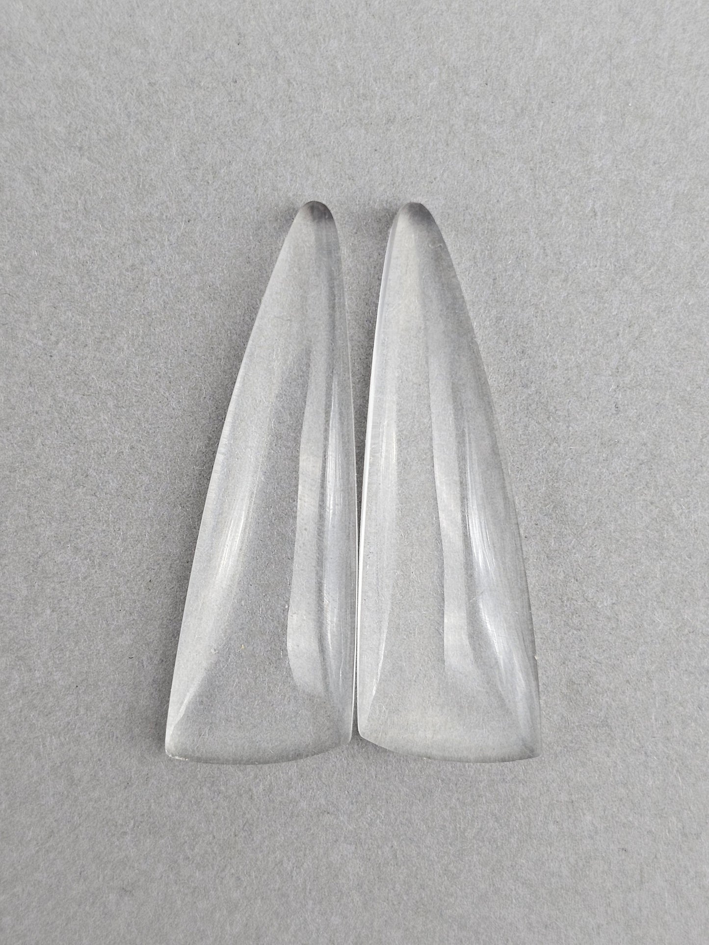 Quartz Geometric Cabochon Pair