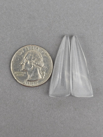 Quartz Geometric Cabochon Pair