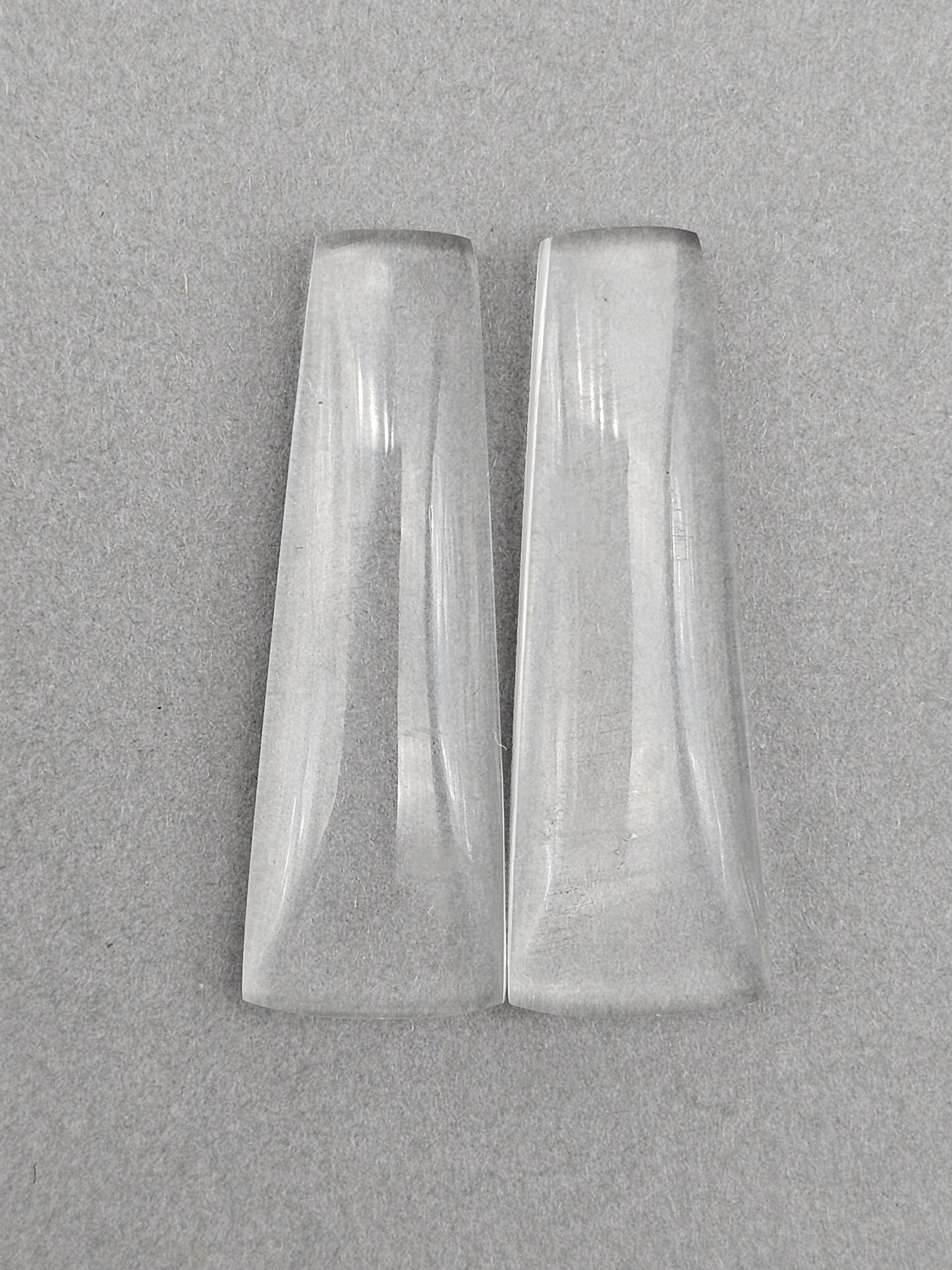 Quartz Geometric Cabochon Pair