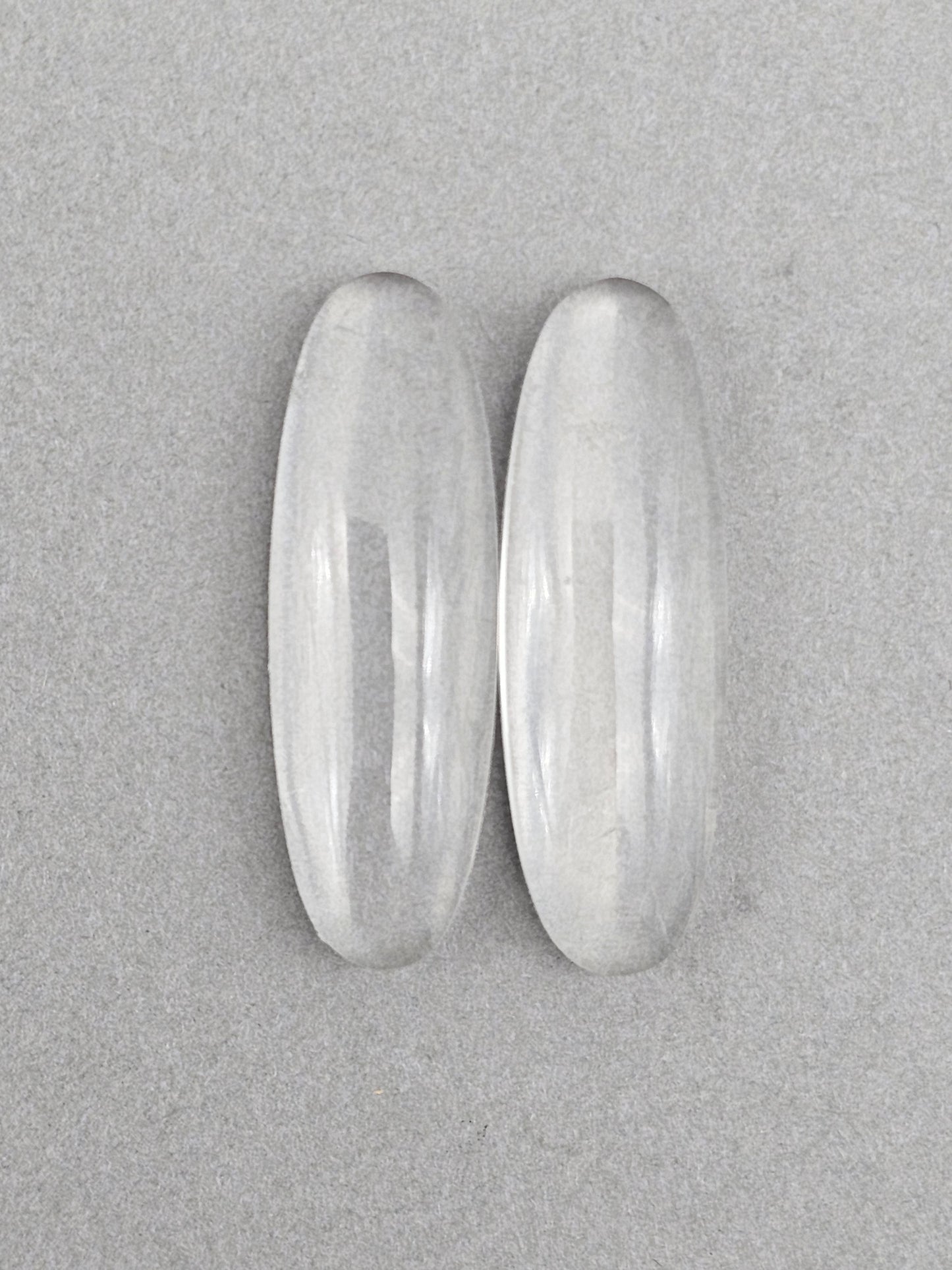 Quartz Geometric Cabochon Pair