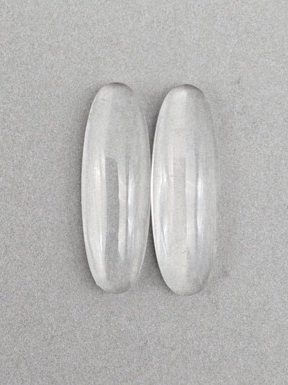 Quartz Geometric Cabochon Pair