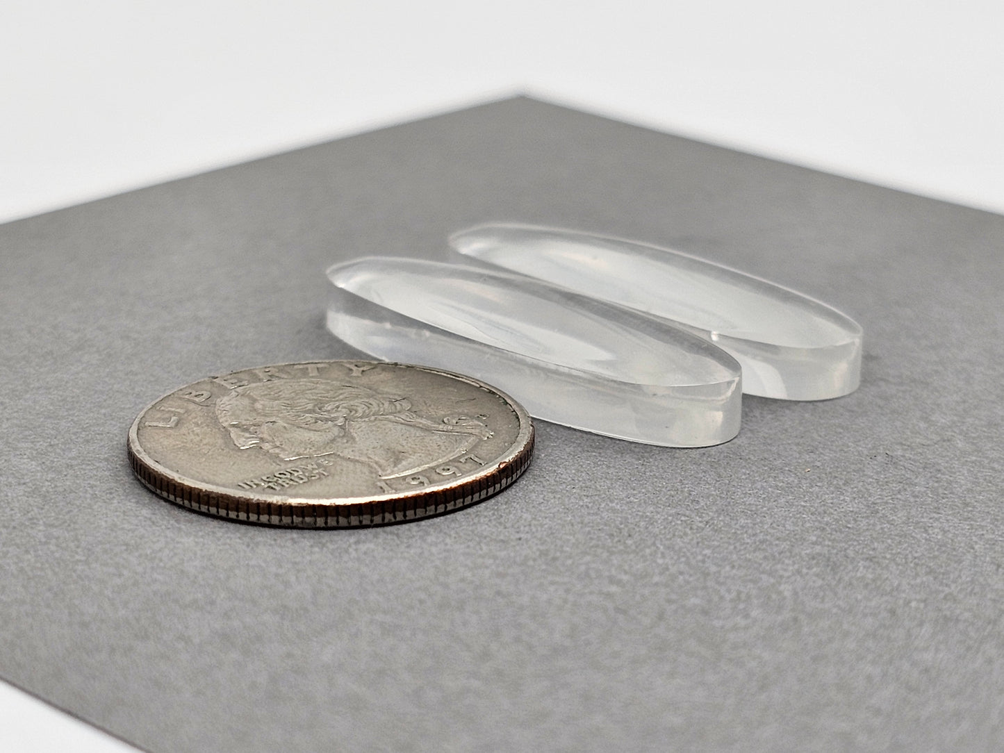 Quartz Geometric Cabochon Pair