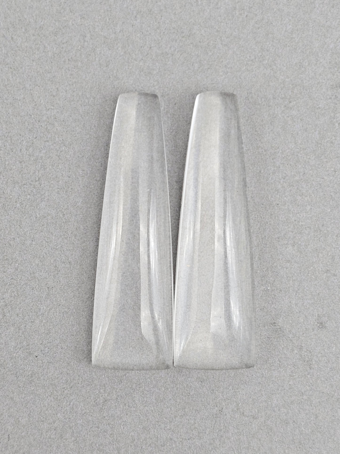 Quartz Geometric Cabochon Pair