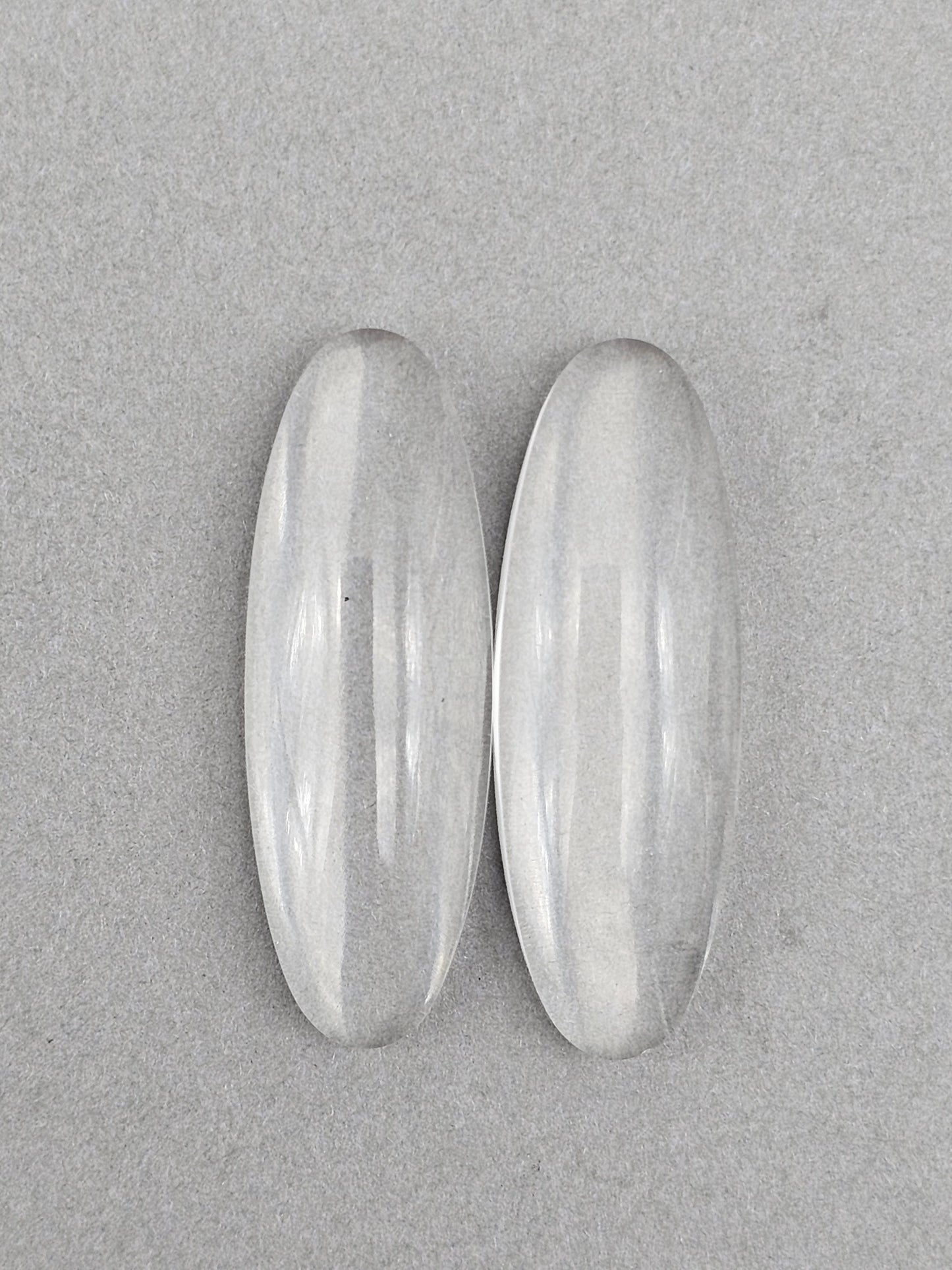 Quartz Geometric Cabochon Pair