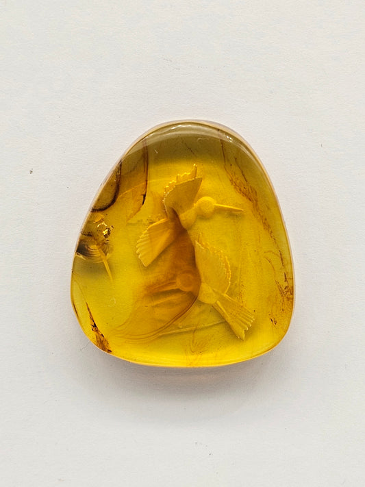 Amber authentic intaglio cabochon large