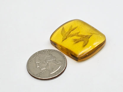 Amber authentic intaglio cabochon large