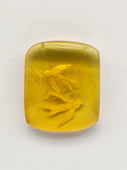 Amber authentic intaglio cabochon large