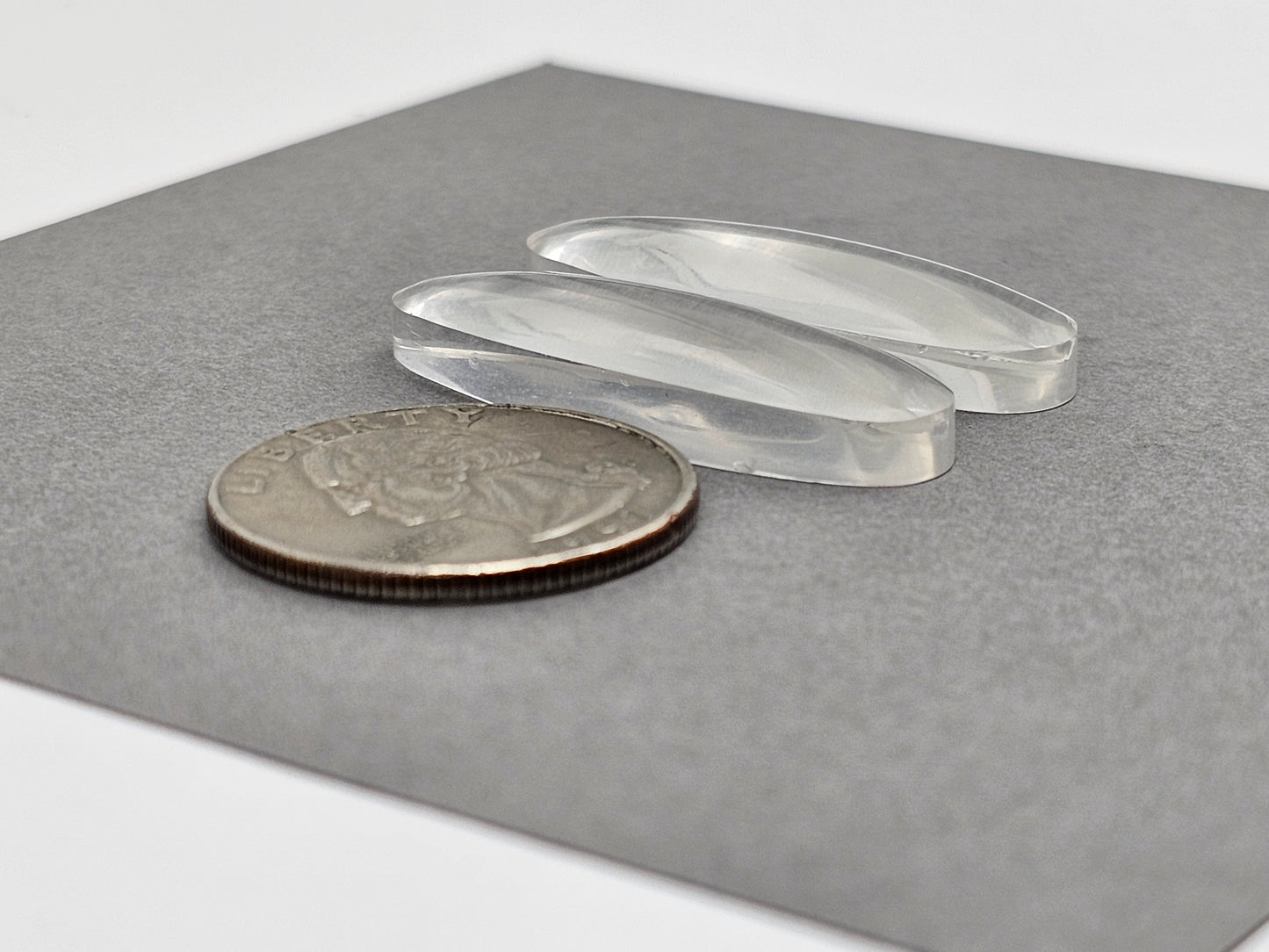 Quartz Geometric Cabochon Pair