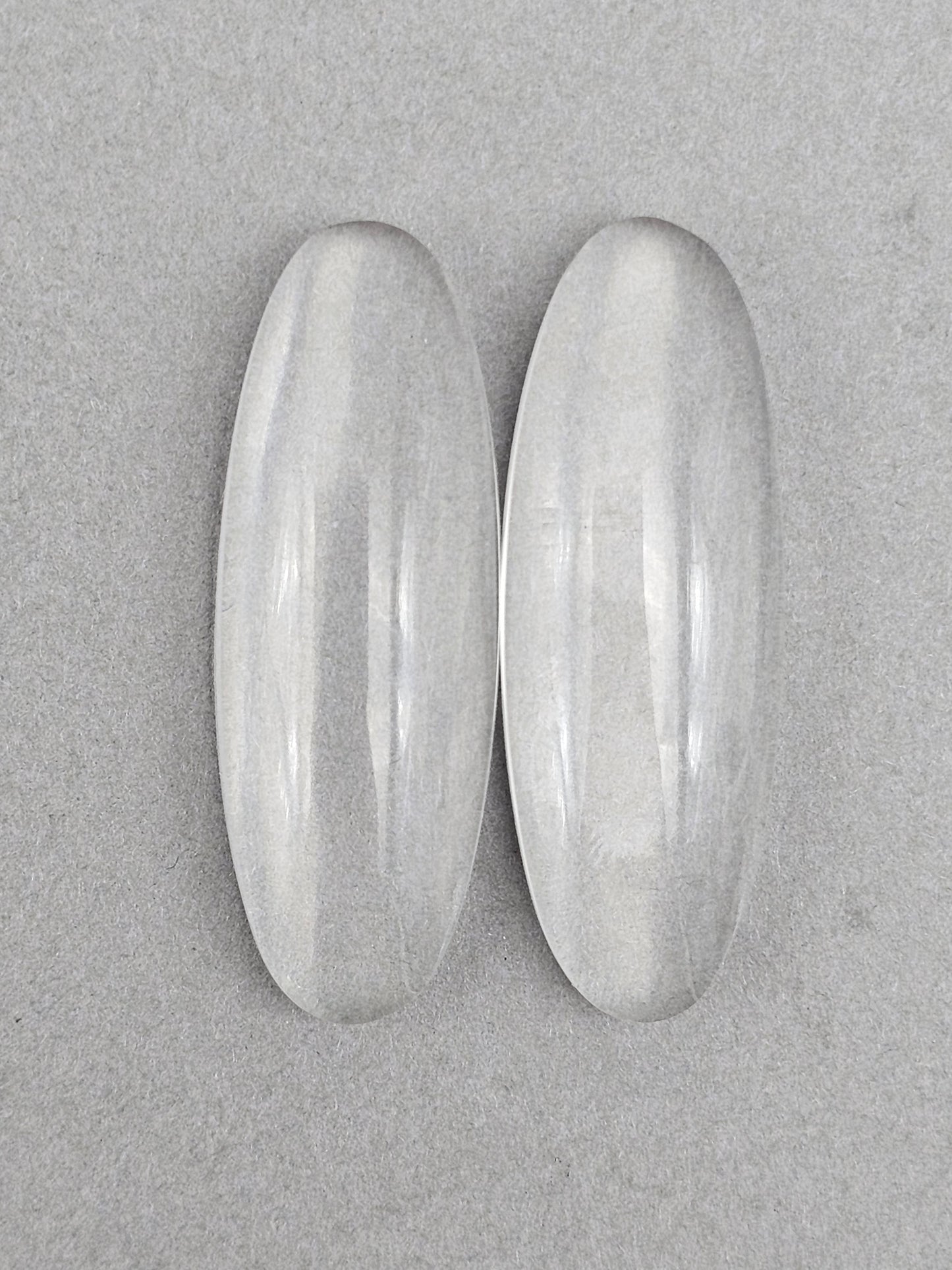 Quartz Geometric Cabochon Pair
