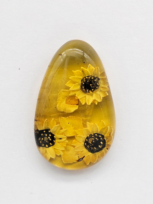 Amber authentic intaglio cabochon large