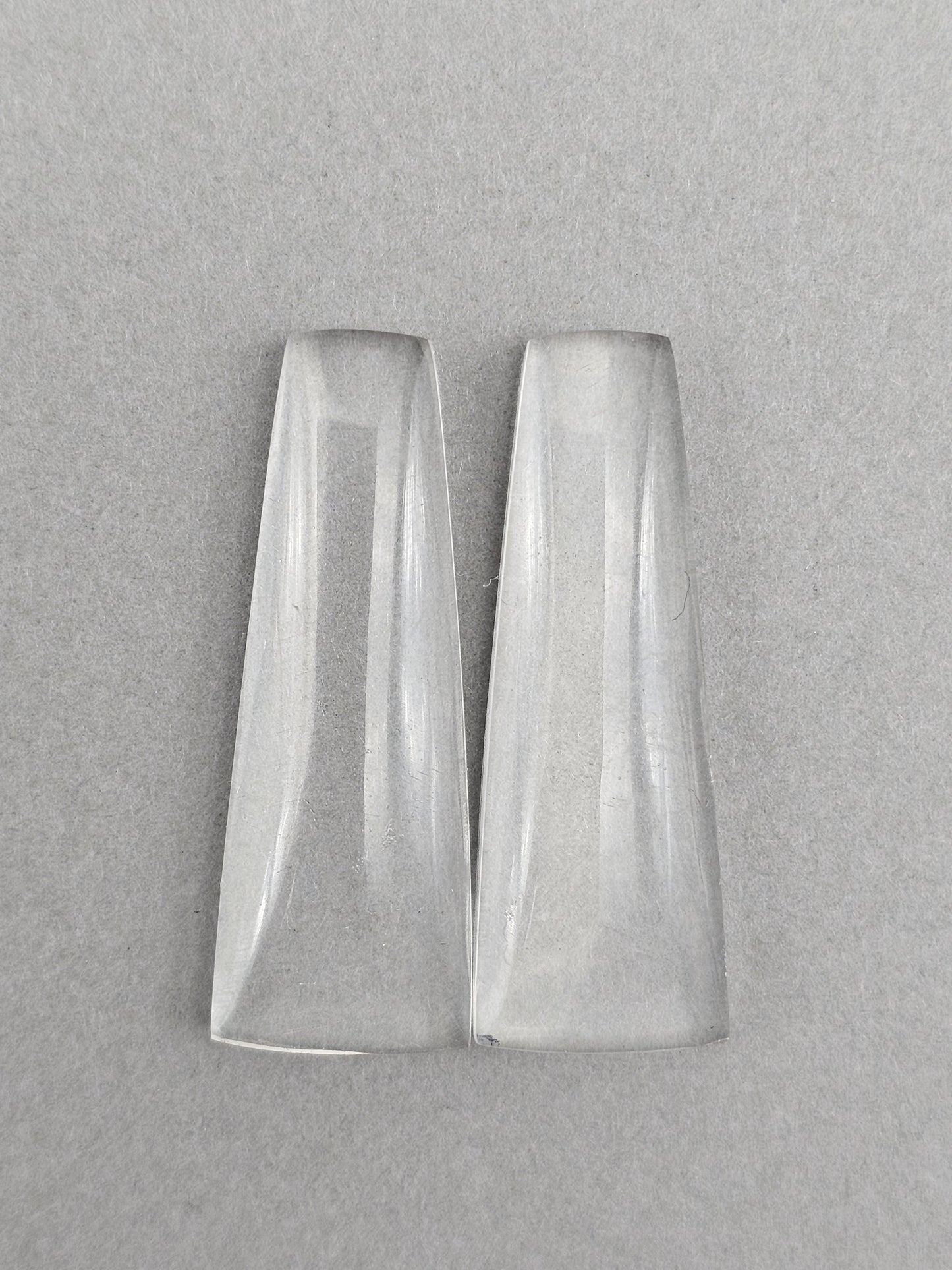 Quartz Geometric Cabochon Pair