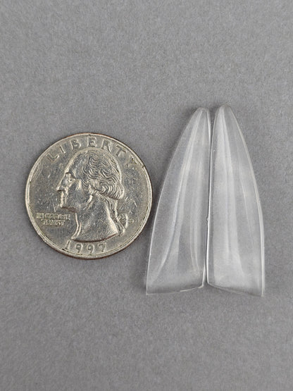 Quartz Geometric Cabochon Pair