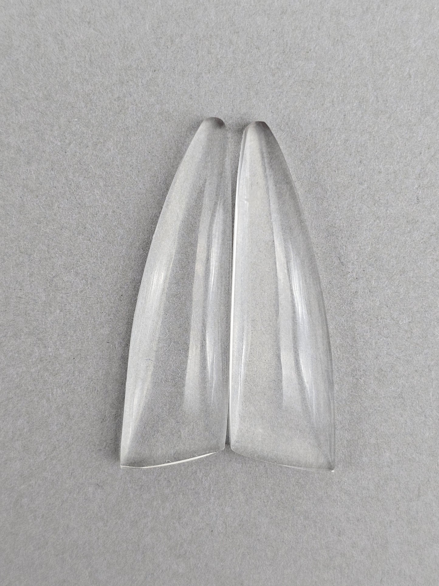 Quartz Geometric Cabochon Pair