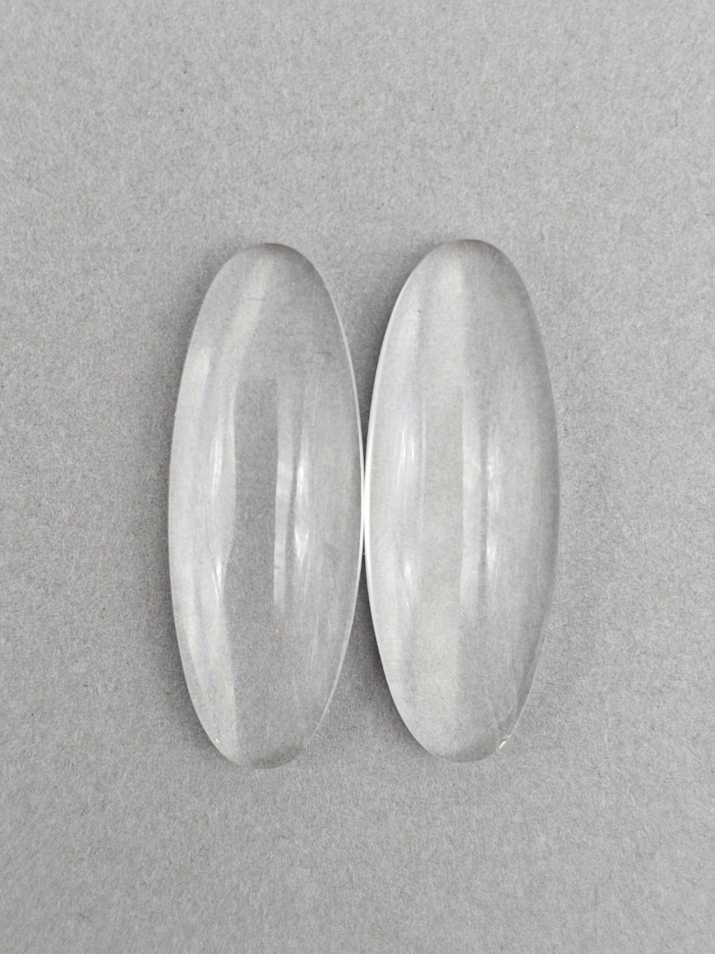 Quartz Geometric Cabochon Pair