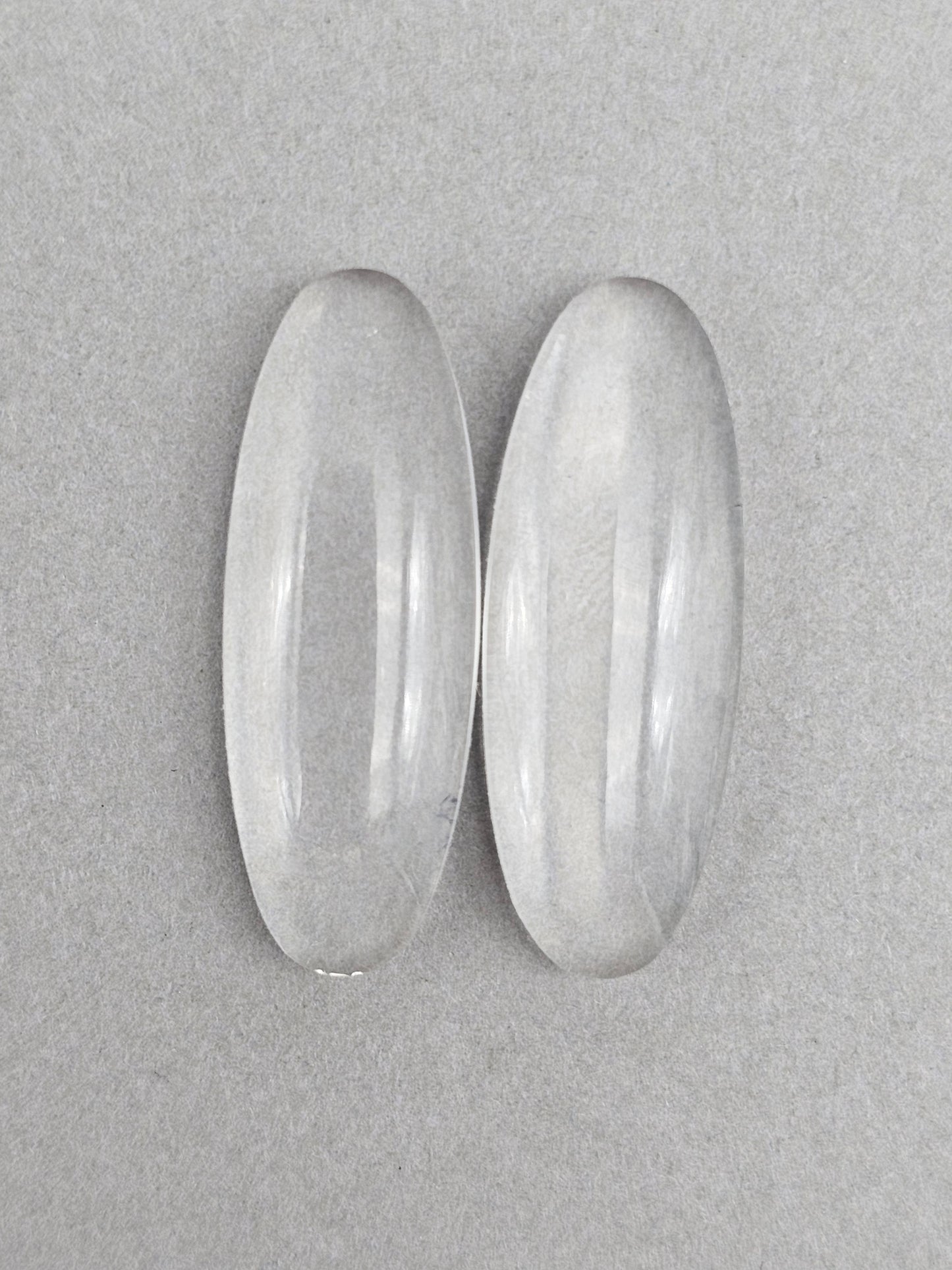 Quartz Geometric Cabochon Pair