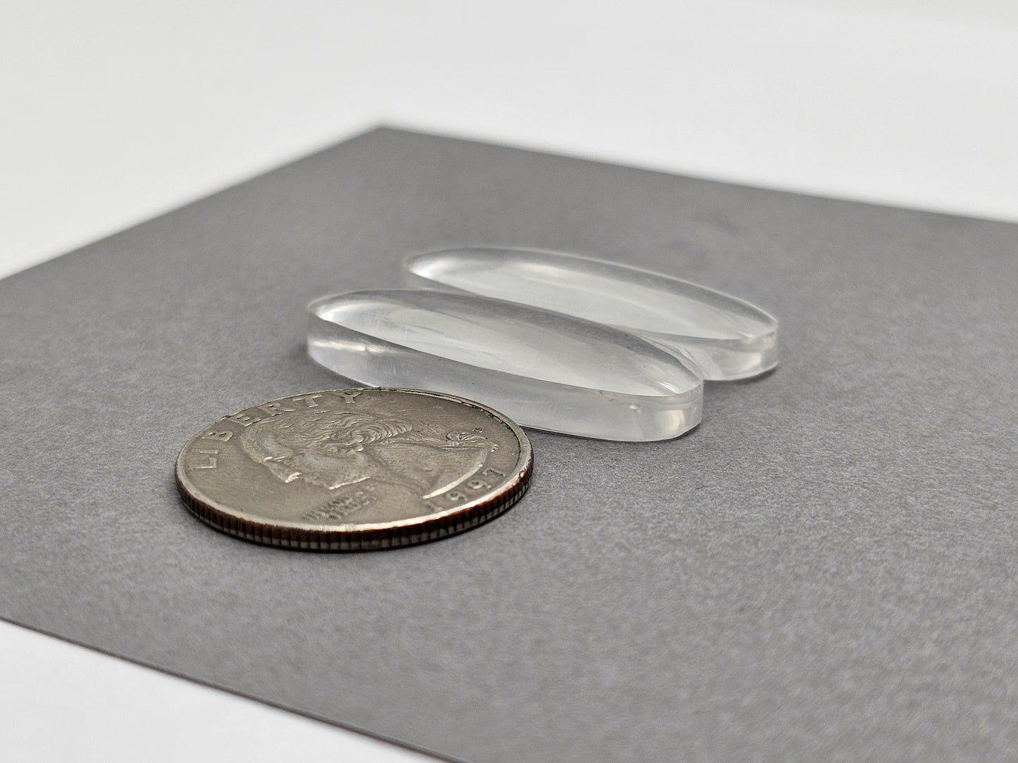 Quartz Geometric Cabochon Pair