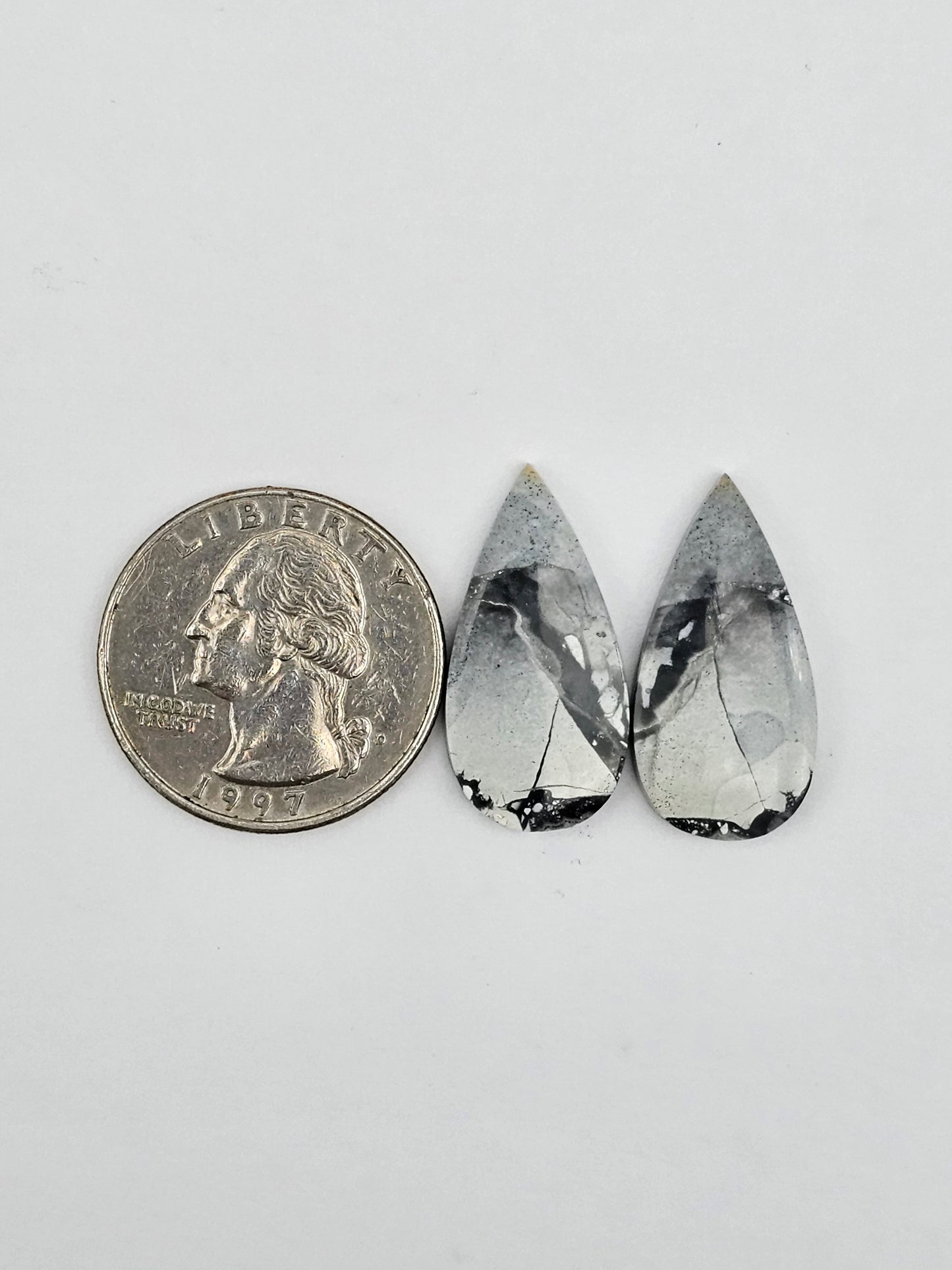 Maligano Jasper cabochon pair