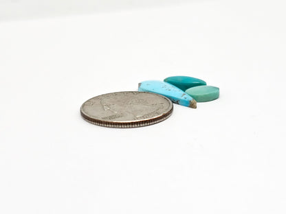 Mexican Turquoise Lot with Pyrite Cabochon | Artisan Cut Gemstone