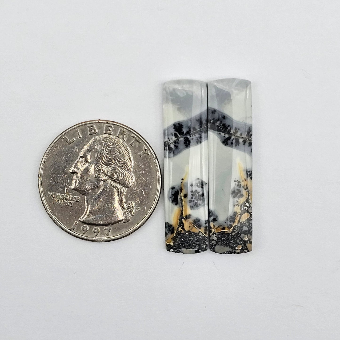 Maligano Jasper cabochon pair