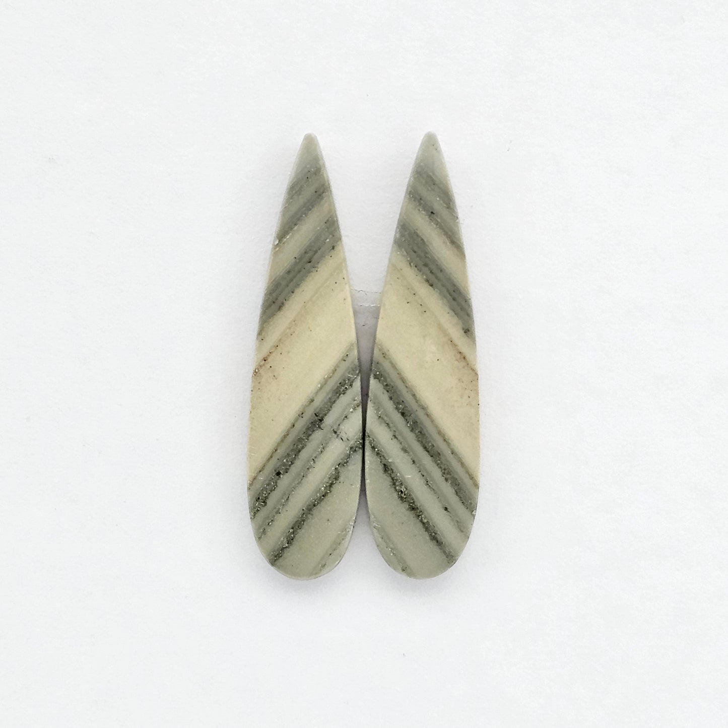 Saturn Jasper cabochon pair
