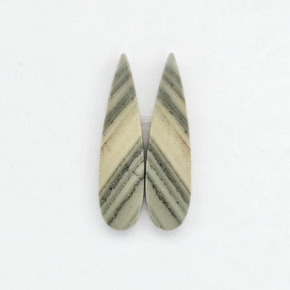 Saturn Jasper cabochon pair