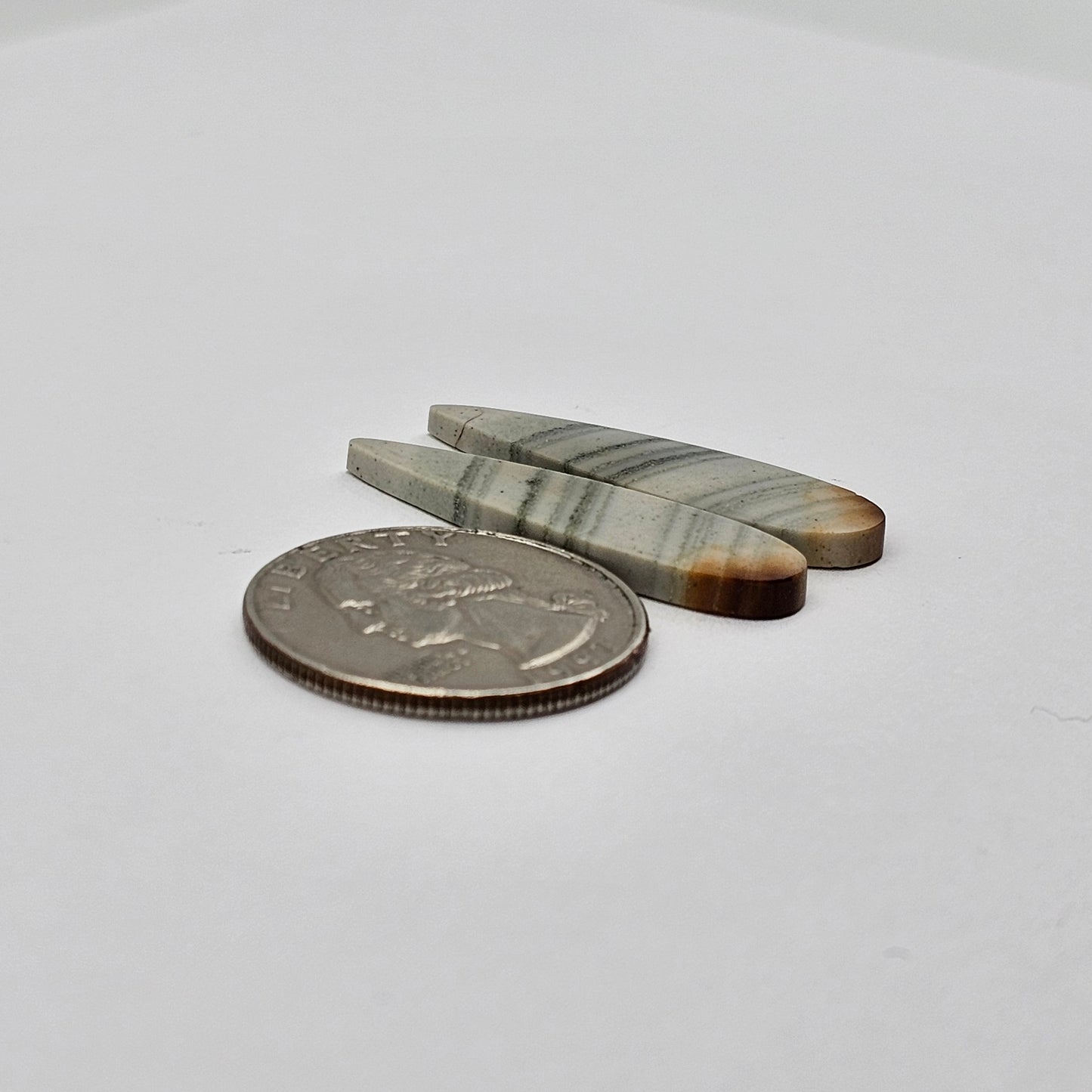 Saturn Jasper cabochon pair