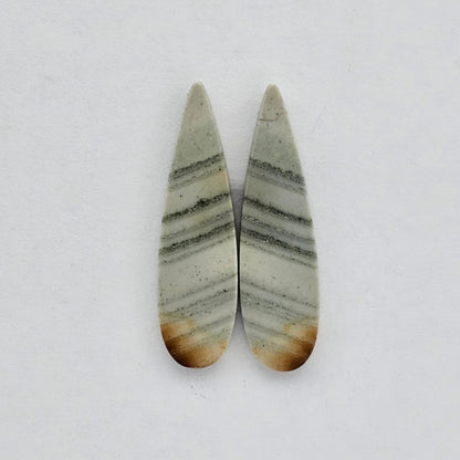 Saturn Jasper cabochon pair