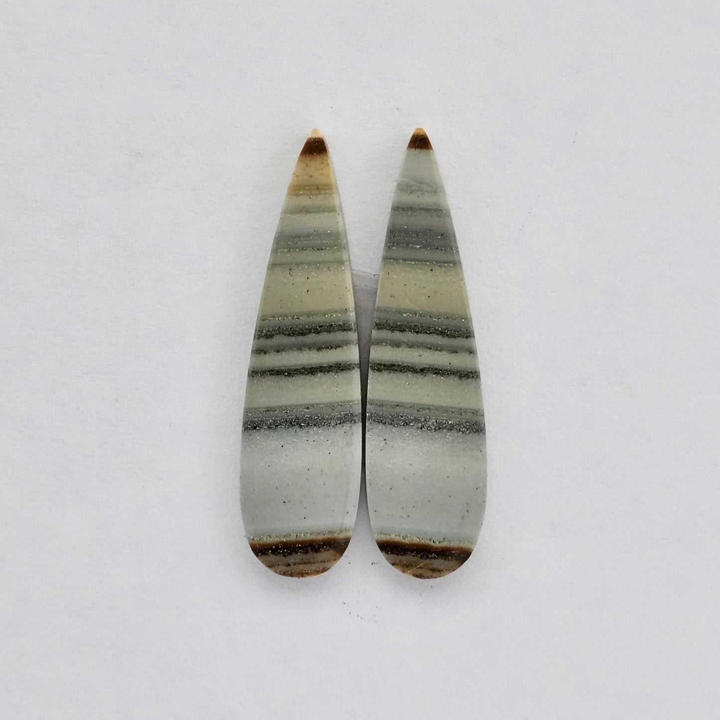 Saturn Jasper cabochon pair