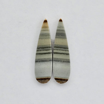 Saturn Jasper cabochon pair