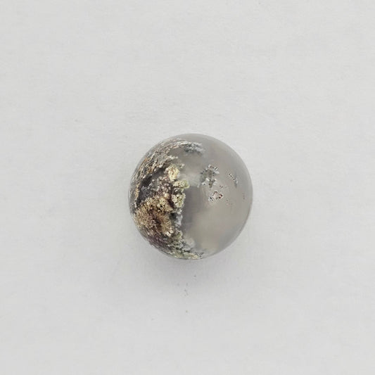 Moss agate high dome cabochon
