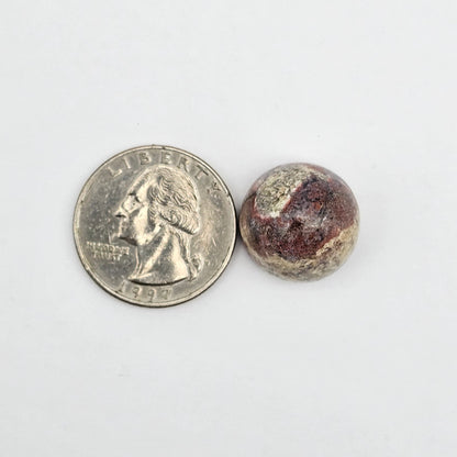 Moss agate high dome cabochon