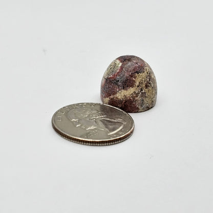 Moss agate high dome cabochon