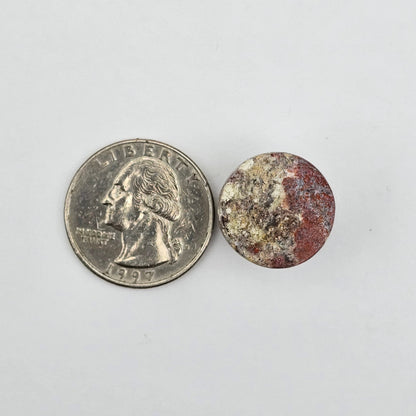 Moss agate high dome cabochon