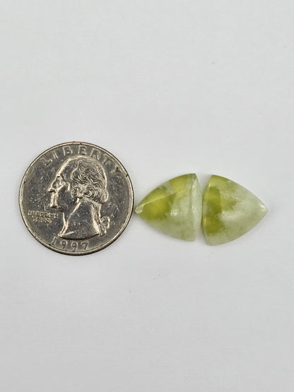 Vesuvianite Cabochon Pair