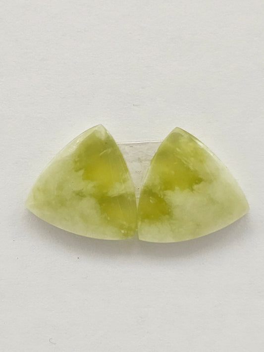 Vesuvianite Cabochon Pair